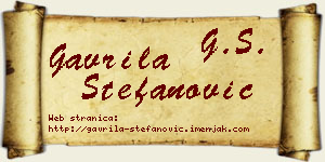 Gavrila Stefanović vizit kartica